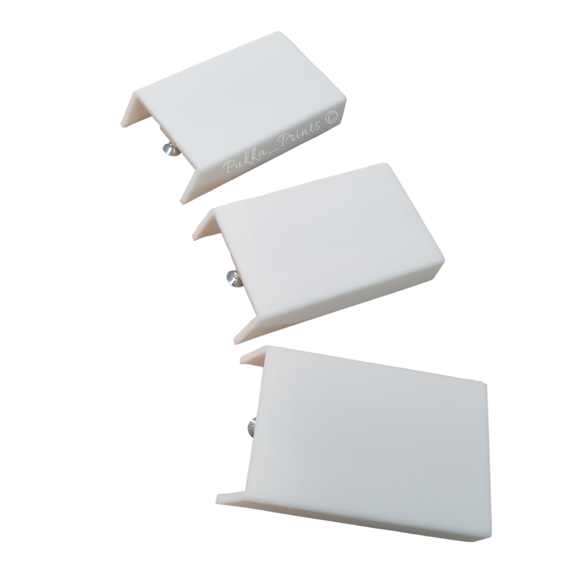 3 x Square Edge Flag Hinge Replacement Covers Plastic for UPVC Patio Doors