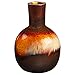 Stone & Beam Modern Ombre Stoneware Home Decor Flower Vase - 6 Inch, Dark Brown Red White