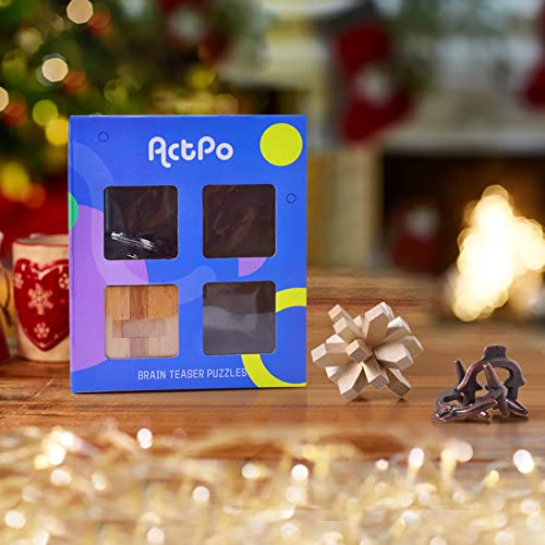 ActPo Brain Teaser Puzzles for Adults and Kids Unlock Interlock 3D