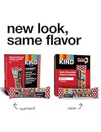 KIND Barras de semillas de anacardo, cereza y de chocolate oscuro + antioxidantes, sin gluten, barras de 1.4...