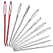 Jumbo Bent Tip Tapestry Needles and Large Eyes Blunt Steel Darning Yarn Needles Sewing Needles for Knitting Crochet,Set of 11