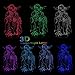 Multi-colored 3D Illusion Night Lighting Touch Botton 7 Color Change Decor LED Lamp