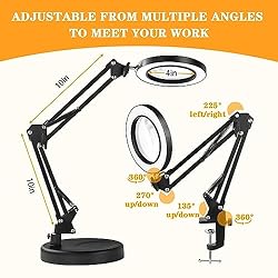 10X Magnifying Glass with Light and Stand 2-in-1