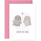CENTRAL 23 Anniversary Card for Husband or Wife - 'You're My Boo' - Boyfriend Birthday Card - Funny Greeting Cards for Girlfriend - Comes with Fun Stickers