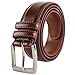 Prospero Comfort - All Leather Dress and Work Belts for Men, Genuine Leather Belt for Men, Double-Stitched Men’s Belts for Casual and Formal Wear, 35mm, Men’s Tan Belt Size 38