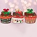Gift Boutique 500 Pieces Christmas Cupcake Liners Muffin Colorful Paper Disposable Holders, Standard Size Ideal for Holiday Decor and Parties Christmas Theme Party Decorations, 4 Designed Wrappers
