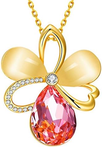 FLANCO Womens Fashion Jewelry Opal Necklace High-grade Copper Gold Jewelry(C1)