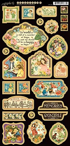 Graphic 45 Children's Hour Decorative Chipboard