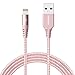 iPhone Charger, [Apple MFi Certified] 6ft Lightning to USB Data Sync Cable for iPhone 7S/7, Compatible With iOS 10， Rose Golden