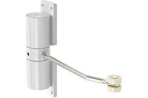 AISENDER Automatic Door Closer Quiet and Safety Spring Door Closer, Adjustable Tension Door Closers for Home and Easy Install Door Spring for Self-Closing, Perfect for Home Use(White)