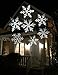 JulyFire Moving Snowflakes Projector Light, 4W White Projection Spotlight Christmas Lamp, LED Landscape Projector Light for Indoor/Outdoor, Xmas Light, Home Decor, Wall Decoration, Party Light