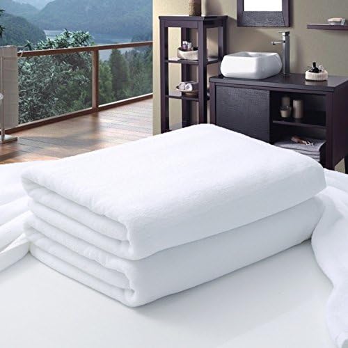 Premium White Egyptian Cotton Bath Towels - 2 large pieces (27 x 55 inch) - Hotel Quality, Soft and Highly absorbent - 100% Cotton Made in Egypt