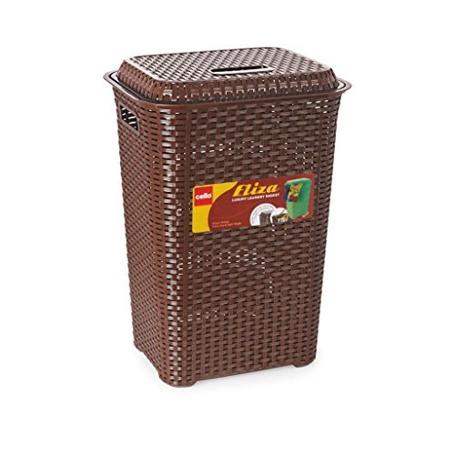 Cello Eliza Polypropylene Laundry Basket - Chocolate Brown