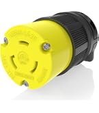 Leviton 2326 20 Amp, 250 Volt, Flanged Outlet Locking Receptacle Industrial Grade Grounding White
