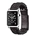 XUANTAI Watch Band for Apple Watch Series 4 44mm/42mm Paracord with Leather Adjustable Clasp for Apple Watch Series 4/3/2/1(Black 42mm M/L)