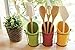 ienjoyware Kitchen Utensil Holder Set (4 Pieces) - 3 Ceramic Crocks & 1 Portable Wire Caddy - Multi-Color