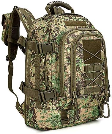 WolfWarriorX Military Tactical Assault Backpack for Men Expandable Travel Backpack Waterproof Outdoor 3-Day Bag,Large,Molle System for School,Hiking,Trekking,Outdoor Sports,Work