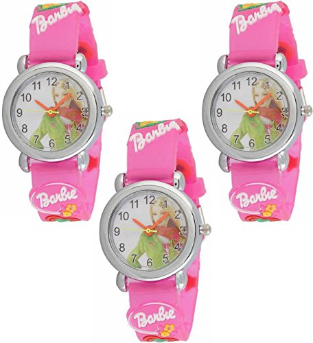 Harmi Pink Barbie Combo Pack of - 3 for Watch - for Boys & Girls