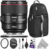 Canon EF 85mm F/1.4L IS USM Lens W/Advanced Photo And Travel Bundle -
Includes: Altura Photo Sling Backpack, UV Protector, Camera Cleaning Set