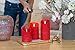 Venta Set of 3 Realistic Flameless Red LED Candles with Remote Control – 4” 5” 6” Electric Wickless Pillar Battery Operated Candles with Flickering Flame Timer