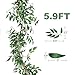 6.6ft Artificial Silver Dollar Eucalyptus and 5.9ft Faux Willow Vines Twigs Leaves Garland String for Wedding Arch Swag Backdrop Greenery Garland Indoor Outdoor