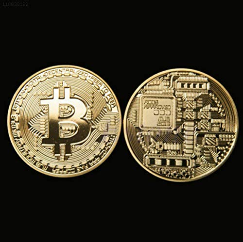 ELECTROPRIME 3A3C Coin Plated Gold Bitcoin Collectible Collection Art
