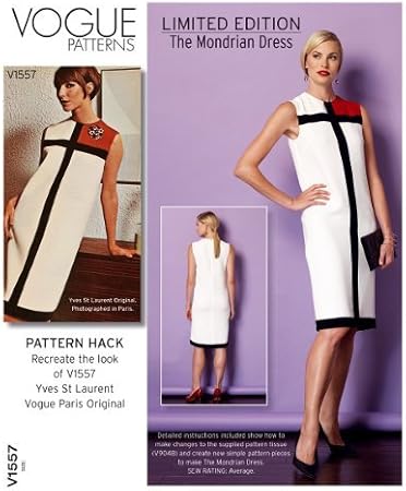 Amazon Vogue Limited Editionレディース裁縫とhack Mondrianレトロドレスパターン ティッシュ マルチカラー サイズ16 24 By Vogue タオル ホーム キッチン オンライン通販