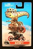 BLASTOUS II (Black & Red) * MOTORCYCLE & RIDER * Hot Wheels 1:64 Scale 2012 Die-Cast Vehicle