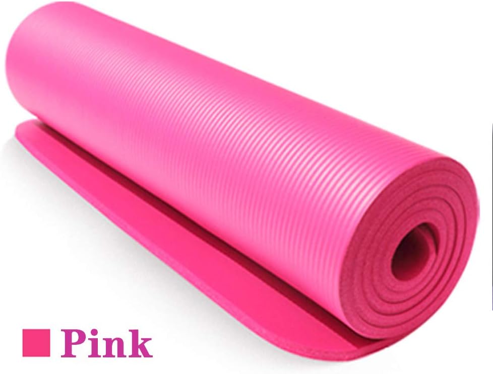 All Purpose High Density Thick Yoga Mat Thick 1"Non-Slip Moisture-Resistant Yoga and Exercise Mat | Extra Support for Joint Health and Physical Therapy Exercise Mat (72 X 24 in) Pink
