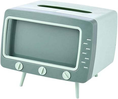 Amazon Cdugas テレビ型 ティッシュボックス ティッシュケース 収納ボックス おしゃれ 可愛い 卓上収納ケース 携帯電話入れ 多機能 寝室 部屋 オフィス グリーン ティッシュケース ホルダー オンライン通販