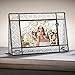 J Devlin Pic 278-46H Vintage Glass Picture Frame 4x6 Horizontal Photo Frame Heart Accent Decorative Keepsake