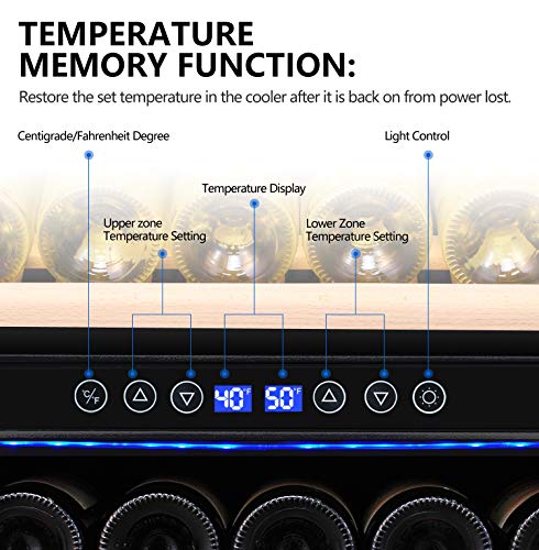 Kalamera-24-Wine-refrigerator-46-Bottle-Dual-Zone-Built-in-or-Freestanding-Fridge-with-Stainless-Steel-Triple-Layer-Tempered-Reversible-Glass-Door-and-Temperature-Memory-Function-Wine-Cooler