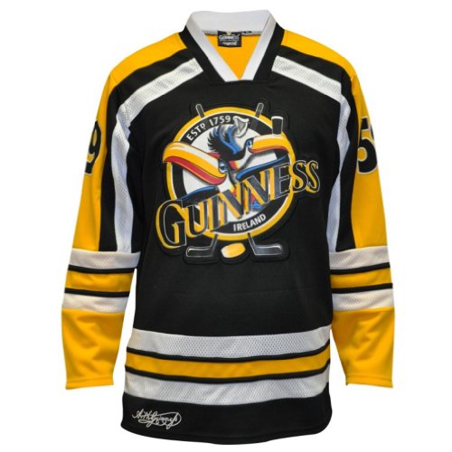 Guinness Toucan Hockey Shirt Yellow,Black & White