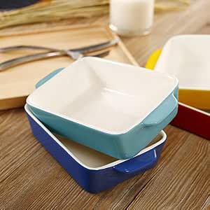 Farmerly porcelana recipiente para hornear Plato con cerÃ¡mica maneja  moldes para hornear cazuela quiche Pie Baker, horno de microondas y  lavavajillas: Blue Sky : Amazon.com.mx: Hogar y Cocina