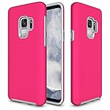 Samsung Galaxy S9 Case, GSDCB Air Cushion Armor Heavy Duty Shockproof Phone Protective Case with Hard PC Back Cover and Soft Flexible TPU Dual Layer Protection for Women Men Girls Kids Boys (Rose)