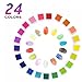 Ink Pad Stamps, UBEGOOD Craft Stamp Pads DIY 24 Colors, Rainbow Finger Ink Pads for Washable Rubber Stamps Partner Color Card Making and Kids Scrapbooking