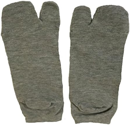 Tabi Socks- Comfortable Soft Gray Ankle-High Toe Socks