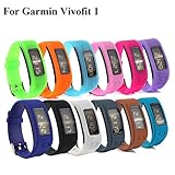 Cute Silicone Replacement Watchband Style Wristband Bracelets/ Wireless Activity Tracker Accessories Silicon Wrist Straps with Watch Buckle for Garmin Vivofit 1