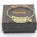 Yiyang Bible Verse Bracelet Encouragement Gift Women Bangle Expandable Positive Quotes Christian (Gold)