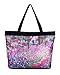 Galleria-Monet's Garden Auto-Open/Close Large Portable Rain Folding Umbrella