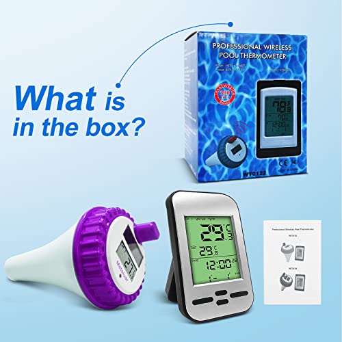 Pool Thermometers Digital, Wireless Pool Thermometer Floating Easy Read