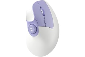 seenda Ergonomic Mouse Wireless, MOU-302 Bluetooth Vertical Mouse Rechargeable, Optical Mice with 1000/1600/2400 DPI, Volume 