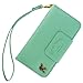 Galaxy S4 case,By HiLDA,Wallet Case for Samsung Galaxy S4/i9500,Premium PU Leather Case,Credit Card Holder,Flip Cover Case[Mint Green]