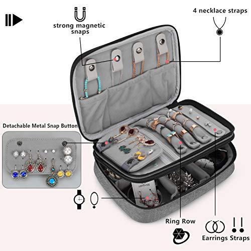 Teamoy Travel Jewelry Organizer Case, Storage Bag Holder for Necklace