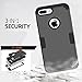 AOKER iPhone 7 Case, Hybrid Heavy Duty Shockproof Full-Body Protective Case with Dual Layer [Hard PC+ Soft Silicone] Impact Protection for iPhone 7 4.7 Inch (Black Aqua)