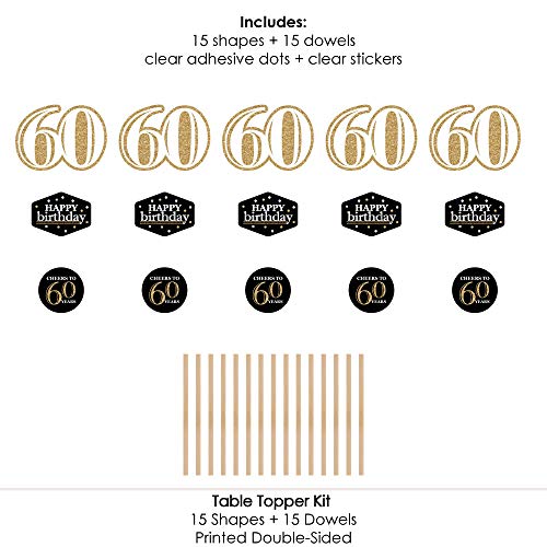 4 Adult+60th+Birthday+Centerpiece+Toppers