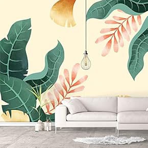 Wall Murals for Bedroom Green Plants Animals Removable Wallpaper Peel and Stick Wall Stickers - 66x96 inches