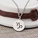 KUIYAI Zodiac Signs Cut Out Stainless Steel Disc Necklace (Capricorn)