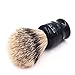 Parker Safety Razor 100% Silvertip Travel Shave Brush - Black Handle