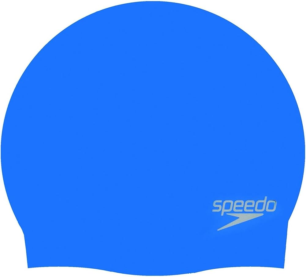Speedo Unisex Plain Moulded Silicone Swimming Cap | Hair Protection